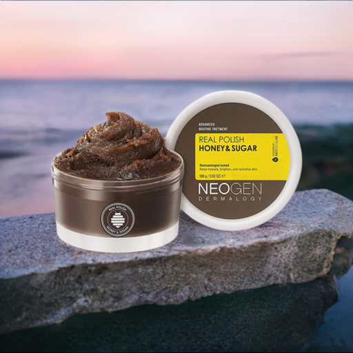 Nature21 Blvd_DERMALOGY by NEOGENLAB | Real Polish Honey & Sugar Scrub | 100 g | 3.52 oz |  Moisturizing Facial Cleanser | Korean Skin Care 